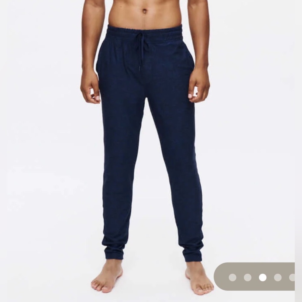 Outdoor Voices Men's Cloudknit Slim Navy Sweatpants Joggers - Picture 5 of 9